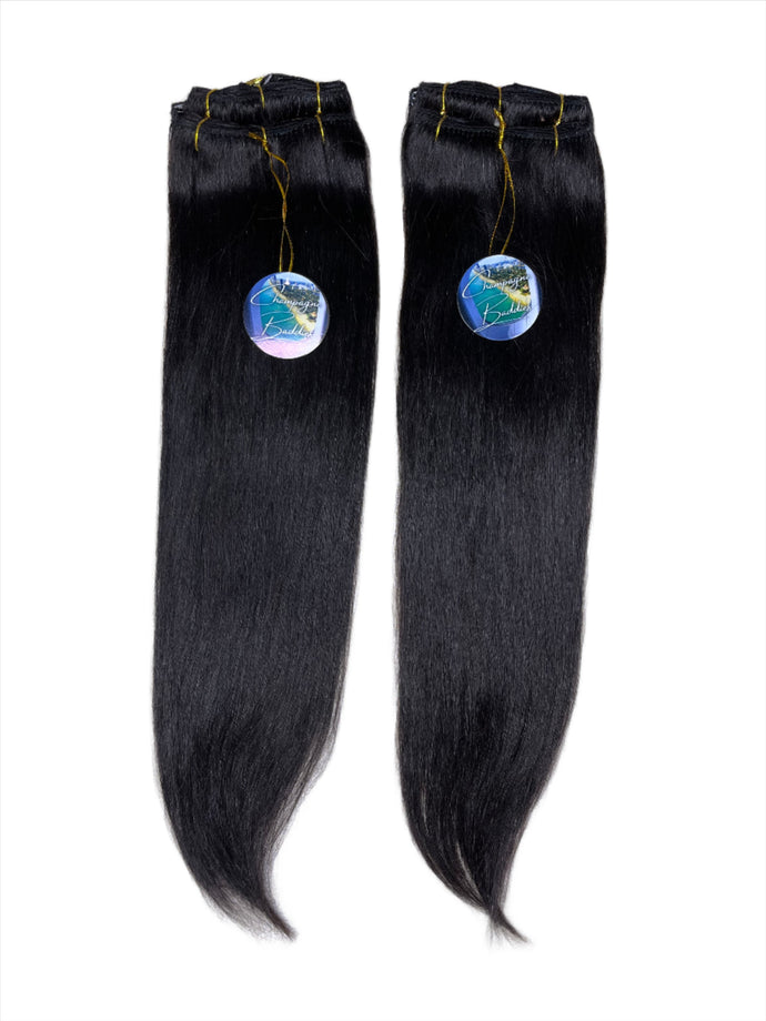 VIRAL CHAMPAGNE BADDIES CLIP INS 9PCS